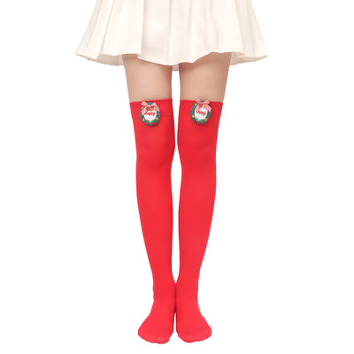 Calcetines Navideños con Muñeca de Peluche y Moño - Image 9