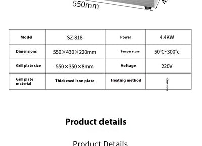 Plancha Comercial Eléctrica y de Gas para Fideos Fríos y Asados - Image 8