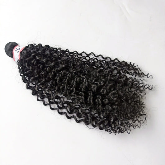 Peluca Mixta Fibra Sintética y Cabello Natural - Flequillo Cortina - Image 2