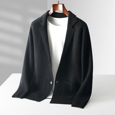 Cardigan de Cachemira para Hombre - Suéter Grueso Business Casual