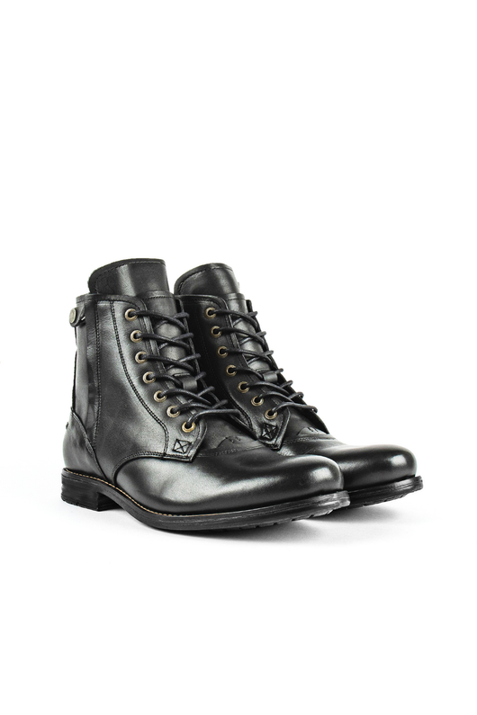 Botas Vaqueras Retro Hombre con Cordones Martin Punta Redonda Tacón Bajo - Image 17