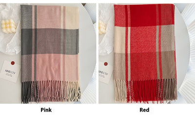 Chal Pashmina Escocés con Borlas para Mujer - Tejido Grueso y Cálido - Image 21