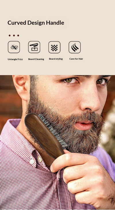 Peine para Barba de Cerdas de Jabalí con Mango de Madera Maciza - Image 14