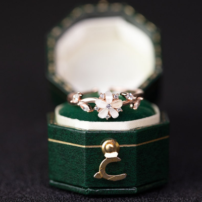 Anillo de Boda Floral en Oro 18K, 14K y Plata con Diamantes para Mujer - Image 9