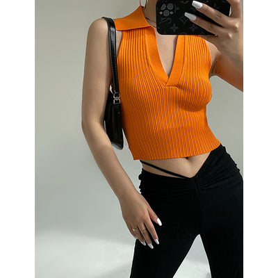 Top Crop Polo con Solapa para Mujer - Image 9
