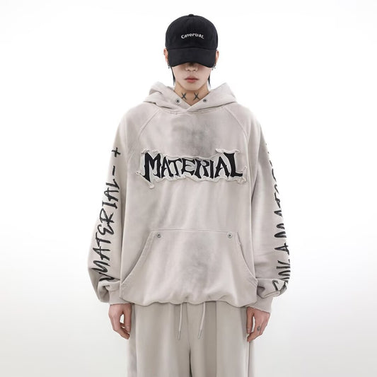 Sudadera Vintage Americana con Diseño Graffiti Desgastado - Image 2