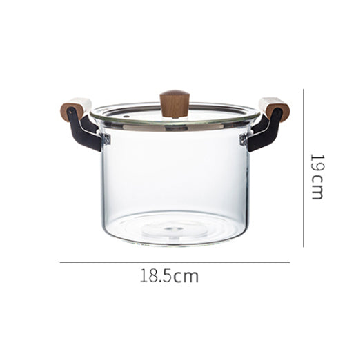 Olla de Vidrio Borosilicato Transparente con Asas Dobles - Image 11
