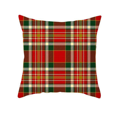 Funda de Almohada Navideña Cuadros Rojo Clásico - Image 16