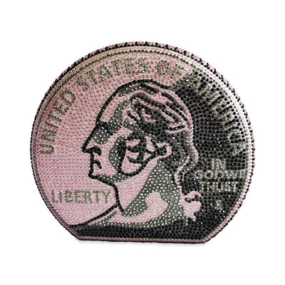 Bolso Bandolera para Dama con Moneda de Strass Brillante - Image 2
