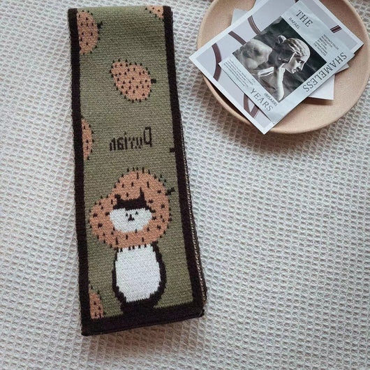 Bufanda Térmica para Mujer con Estampado Infantil - Tejido Cálido y Acogedor - Image 6