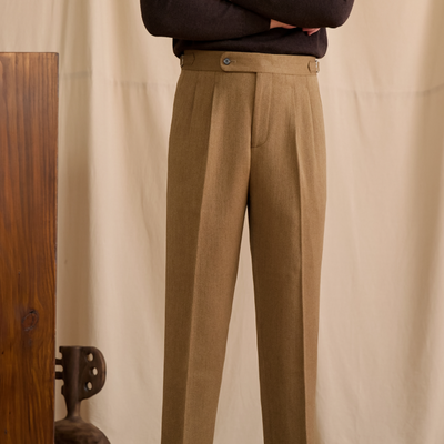 Pantalones Rectos Italianos de Cintura Alta - Estilo Casual Versátil - Image 5