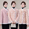 Chaqueta de Algodón Estilo Oriental con Cierre Diagonal e Impreso Floral