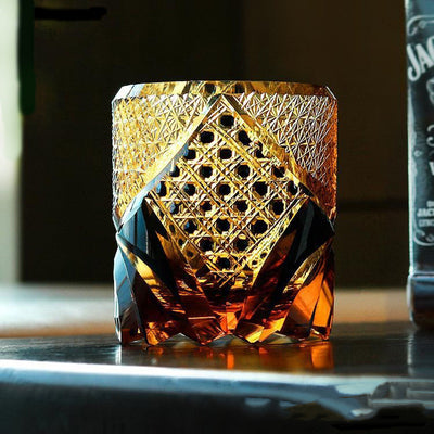 Vaso de Whiskey Cristal Ámbar Negro con Grabado Personalizado - Image 5