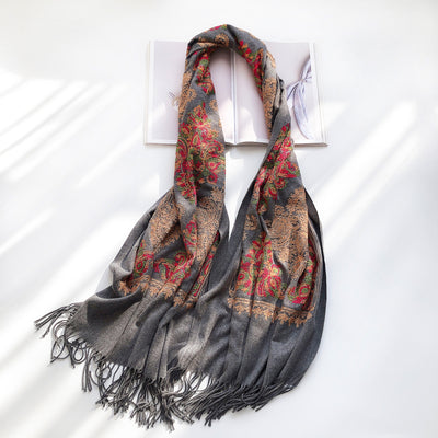 Chal Étnico Vintage con Bordado Artesanal para Mujer - Image 5