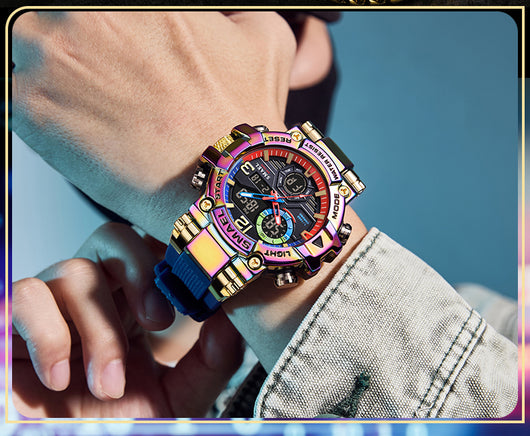 Reloj Deportivo Multifunción Dual Display en Aleación Multicolor - Image 9