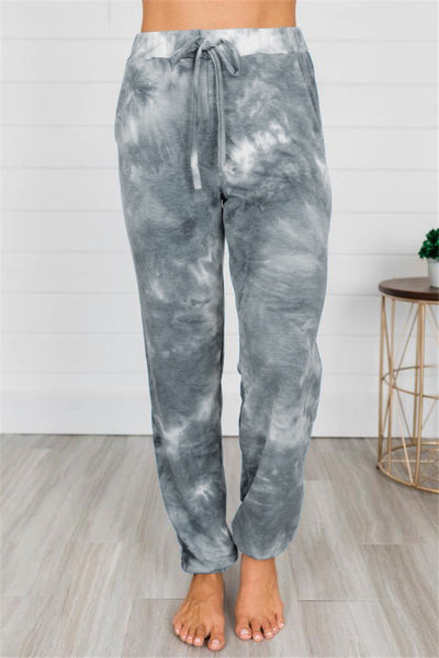 Pantalones Casuales Tie-Dye Cintura Ajustable para Mujer - Image 4