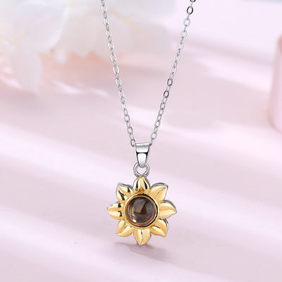 Collar Proyector de Girasol en Plata S925 para Mujer - Image 10