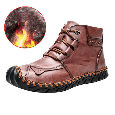 Botas Martin de Cuero Artesanal con Forro de Cachemir para Hombre - Image 13