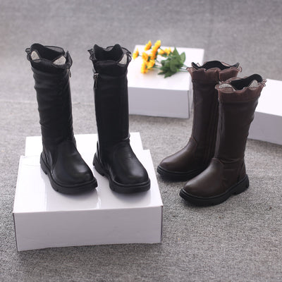 Botas Infantiles de Cuero con Forro de Algodón y Cachemira - Image 11