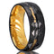 8mm Electroplated Two-color Damascus Steel Ring For Men Negro US 7