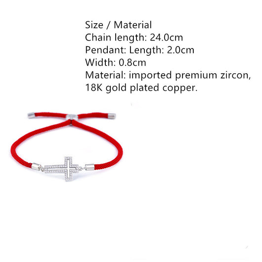 Pulsera de Cuerda Roja con Zirconia - Protección y Estilo - Image 13