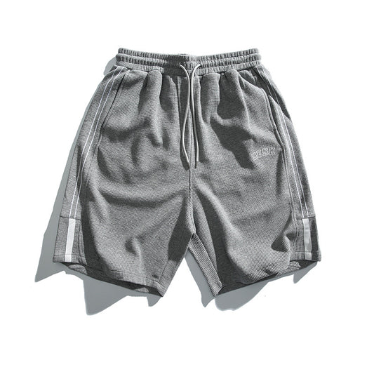 Shorts Sueltos Cuadriculados Beige Estilo Japonés - Cómodos y Versátiles