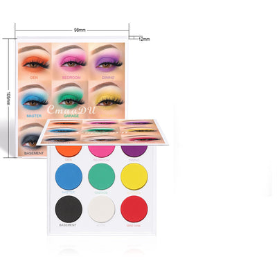 Paleta de Sombras 9 Colores Mate y Metalizado con Brillo - Image 7