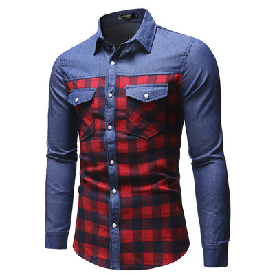 Camisa Cuadros Hombre Slim Fit Clásica con Costuras Reforzadas - Image 8
