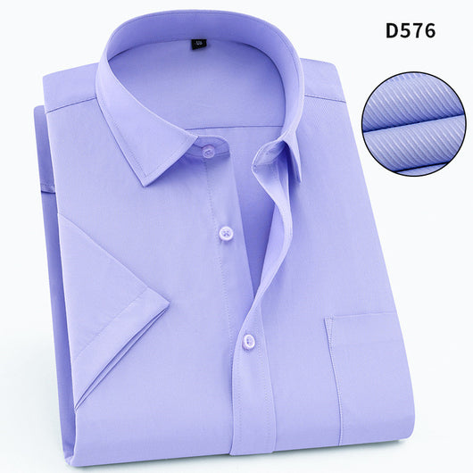 Camisa de Trabajo Manga Corta Hombre Color Sólido - Comodidad y Durabilidad - Image 12