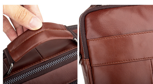 Bolso de Cuero Genuino para Hombre con Correa Diagonal - Image 7