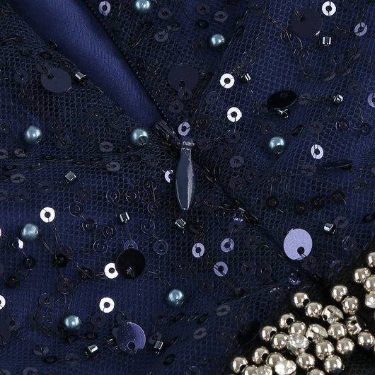 Vestido Tubo Púrpura con Lentejuelas y Costura Irregular Ajustado - Image 16