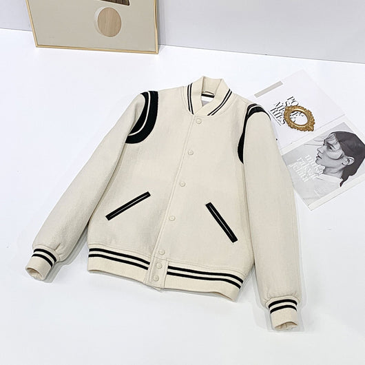 Chaqueta de Cuero Unisex con Costuras Estrella Negro y Blanco - Image 16