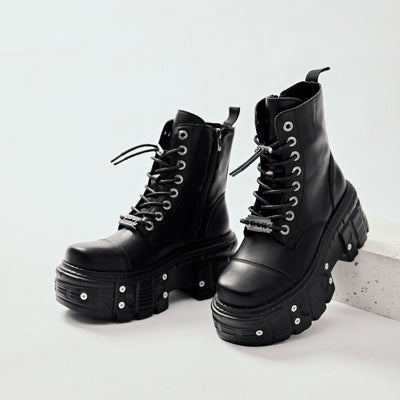 Botas Martin Punk para Mujer - Cuero Auténtico Estilo Alternativo