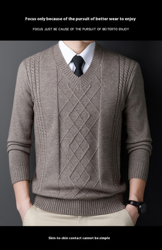 Suéter Casual para Hombre con Cuello Tipo Polo - Pullover de Punto - Image 12