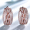 Aretes de Clip Plata S925 con Piedras Preciosas Estilo Retro