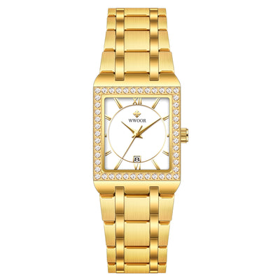 Reloj Mujer Acero Inoxidable Resistente al Agua con Cristal Diamante - Image 5