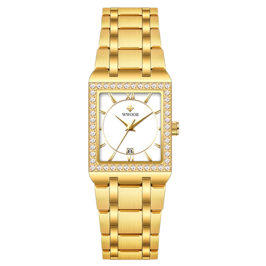 Reloj Mujer Acero Inoxidable Resistente al Agua con Cristal Diamante - Image 5