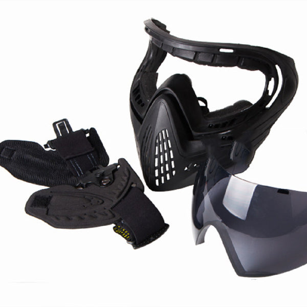 Máscara Táctica Paintball de Capa Simple con Protección Antipolvo