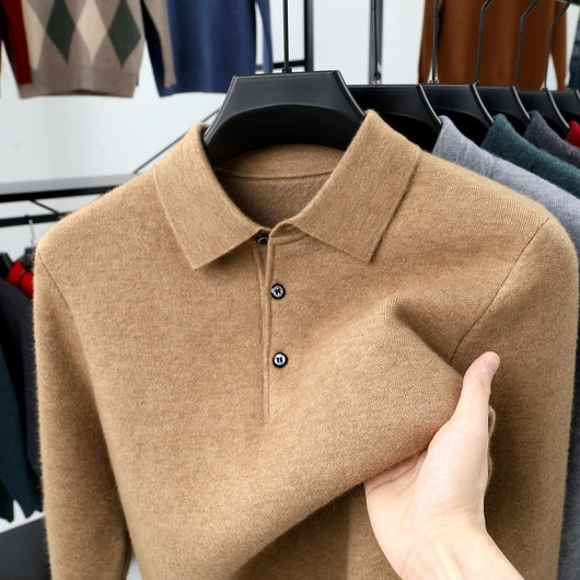 Polo Cuello Vuelto de Punto Manga Larga para Hombre - Image 28