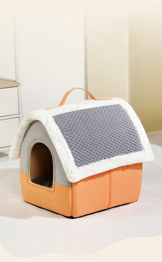 Cama Plegable para Perros y Gatos - Cueva Térmica Acogedora para Mascotas - Image 16