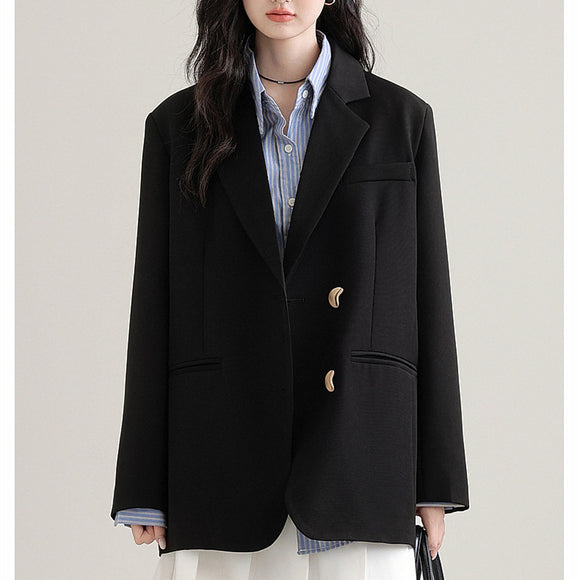 Blazer Negro Clásico para Mujer