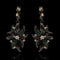 Aretes Flor Diamante - Diseño Retro Vintage Elegante