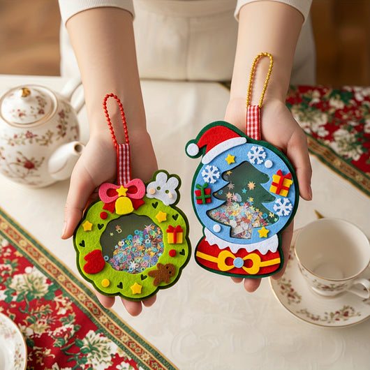 Kit de Adornos Navideños de Fieltro - 4 Diseños Artesanales para Decorar - Image 9