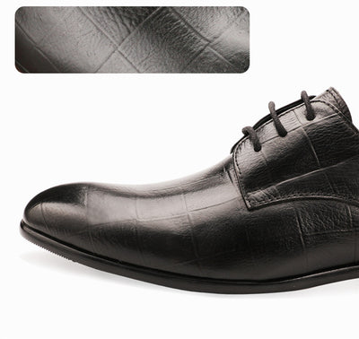 Zapatos Derby de Cuero Artesanales para Hombre - Diseño Cuadriculado Punta Fina - Image 12