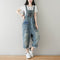 Enterizo Harem Denim Retro Talla Grande para Mujer