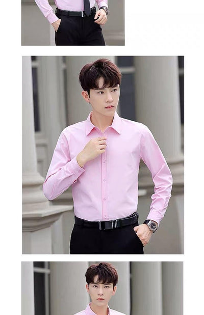 Camisa Blanca Manga Larga Slim Fit para Hombre - Versátil y Elegante - Image 16