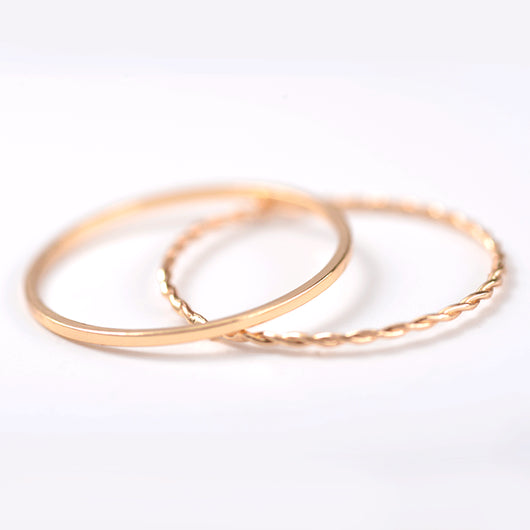 Juego de 2 Anillos Geométricos Chapados en Metal - Image 10