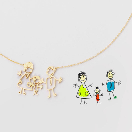 Llavero Personalizado con Dibujo de Niños Pintado a Mano - Image 6