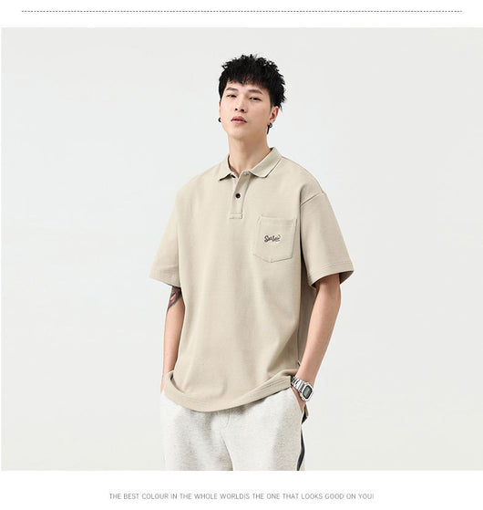 Polo Retro Estival Transpirable con Solapa Manga Corta para Hombre - Image 19