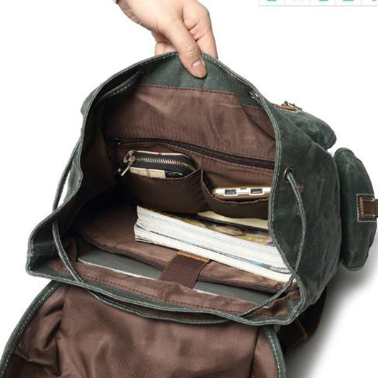 Mochila de Lona Resistente para Viajes y Montaña - Unisex - Image 11
